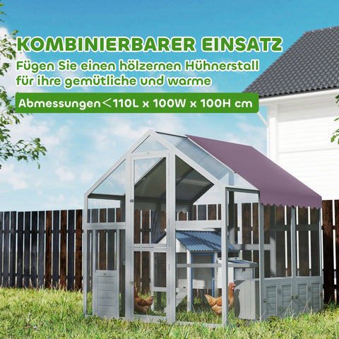 Rootz Chicken Enclosure - Chicken Coop - Poultry House - Waterproof Roof - 1.7 x 1.8 x 1.8m - For 6-8 Chickens