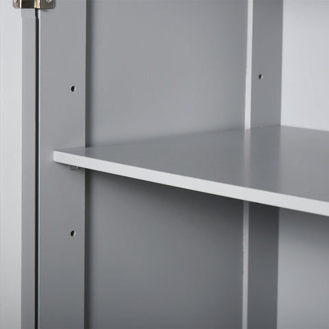 Rootz Bathroom Cabinet - Storage Cabinet - Standing Storage - Ample Storage Space - 60cm x 30cm x 75cm - Grey