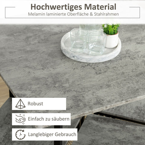 Rootz 5 Piece Bar Table Set - Dining Set - Kitchen Furniture - Space-Saving Design - Robust Construction - Enhanced Stability - 100L x 60W x 88H cm (Table), 32W x 32D x 57H cm (Stool)