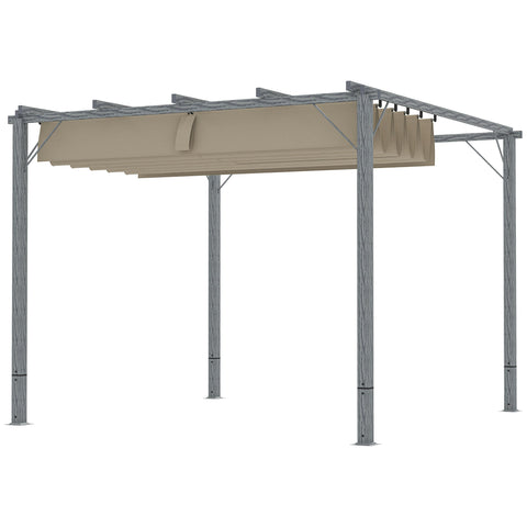 Rootz 3x3m Garden Pergola - Terrace Roof - Pavilion - UV Protection - Aluminum Frame - 299cm x 296cm x 232cm