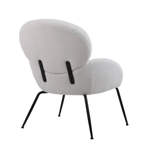 Rootz Teddy Velvet Metal Leg Dressing Chair - Armchair - Lounge Chair - High Comfort - 74.1L x 77.9W x 81H cm