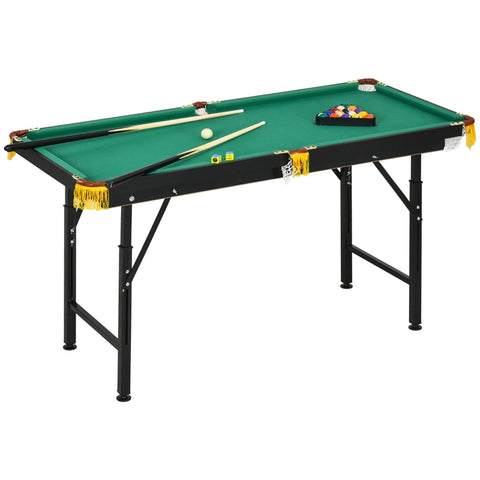 Rootz Opvouwbare Pooltafel - Biljarttafel - Snookertafel - Verstelbare Hoogte - Complete Set - Ruimtebesparende Opslag - 140cm x 60cm x 55-75cm - MDF &amp; Staal