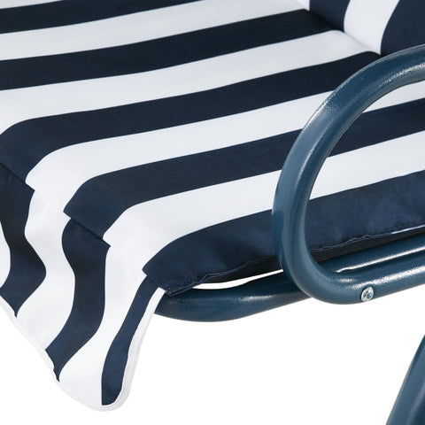 Rootz 3-Seater Garden Lounger - Outdoor Sofa - Patio Settee - Waterproof Roof, Adjustable - 1.7m x 1.1m x 1.53m