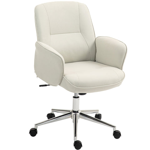 Rootz Office Chair - Desk Chair - Executive Seat - Height Adjustable - 67cm x 69cm x 92-102cm - White