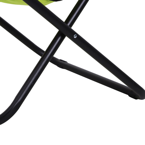 Rootz Yellow Folding Chair - Camping Armchair - Garden Chair - Upholstery Chair - Foldable Metal + Oxford Fabric - 80cm x 80cm x 75cm