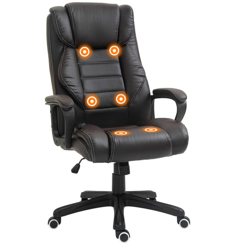 Rootz Executive Chair with Massage - Ergonomic Office Chair - Swivel Desk Chair - Maximum Comfort - 64W x 74D x 112-120H cm