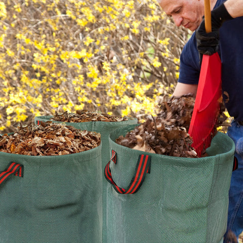 Rootz 3 Pack Garden Bag - Leaf Bag - Waste Sack - Waterproof UV Protection - Ø67 x 76h cm - 272L Capacity