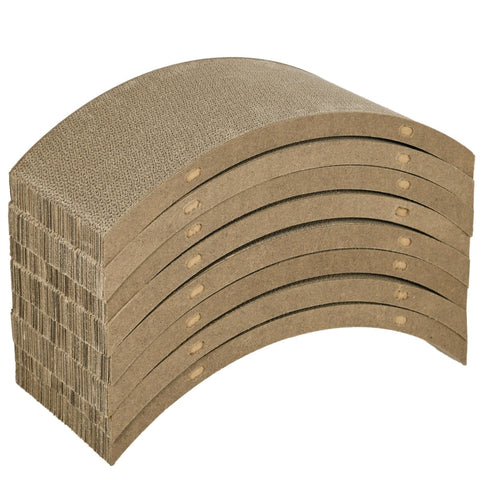 Rootz 8 Piece Cat Scratching Board - Scratching Mat - Cardboard Scratcher - Furniture Protection - 55cm x 25.5cm x 3cm