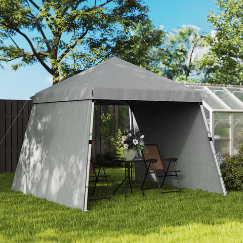 Rootz Garden Pavilion - Pop-Up Gazebo - Folding Shelter - Blocks 98% UV - 600x300x264 cm - Grey