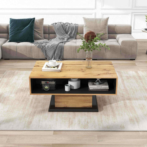 Rootz Coffee Table - Storage Table - Accent Table - Elegant & Versatile - 100L x 60W x 47H cm