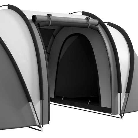 Rootz Camping Tent - Family Tent - Tunnel Tent - Water-Repellent - Easy Transport - 450cm x 220cm x 180cm