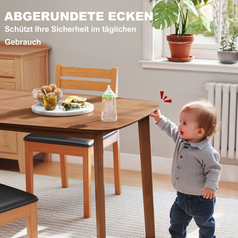 Rootz Dining Table - Country House Table - Rustic Charm Wood Table - Durable Design - 150cm x 80cm x 76cm