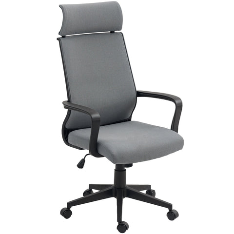 Rootz Grey Office Chair - Desk Chair - Ergonomic Chair - Breathable Art Wool - 69t x 109-117h cm