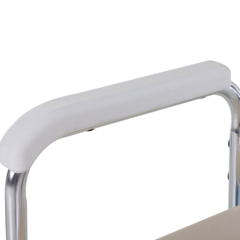 Rootz Commode Wheelchair - Commode Chair - Mobility Aid - Shower Chair - Aluminum Frame - 88 x 54 x 94 cm