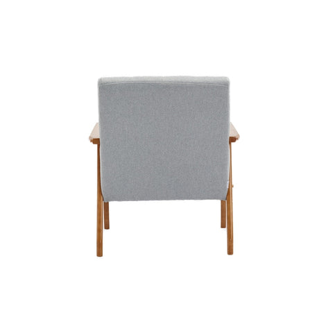 Rootz Leisure Chair - Mid-Century Modern Chair - Lounge Chair - Solid Wood - Linen Fabric - 71cm x 64.5cm x 77cm