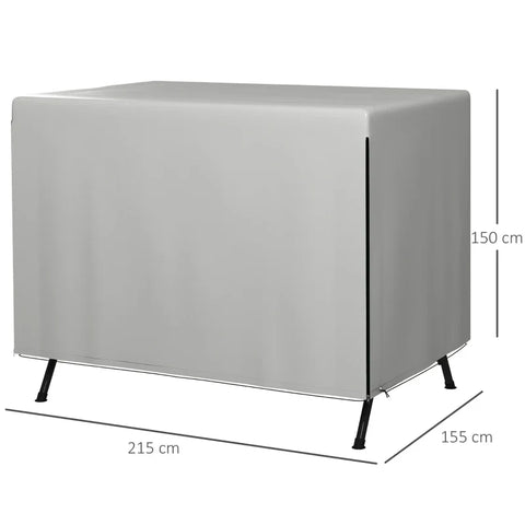 Rootz Tuinmeubelhoes - Tuinmeubilair - Beschermhoes - Weerbestendig - PE-coating - Groen - 215L x 155W x 150H cm