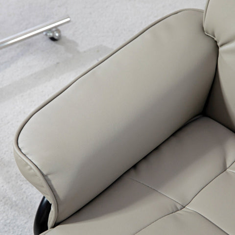 Rootz Relaxation Chair with Stool - TV Armchair - Faux Leather - 130° Recline - 76cm x 85cm x 104cm