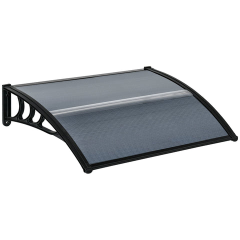 Rootz Canopy - Front-Door Roof - Roofing for Windows - Optimal Protection - 100l x 75b x 23h cm - Black