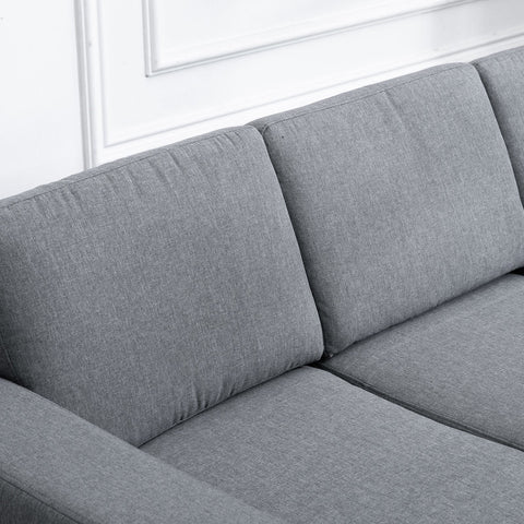 Rootz Sofa - 3-Seater Sofa - Upholstered - Lounge Sofa - Armrest - Compact - Metal - Removable Pillowcases