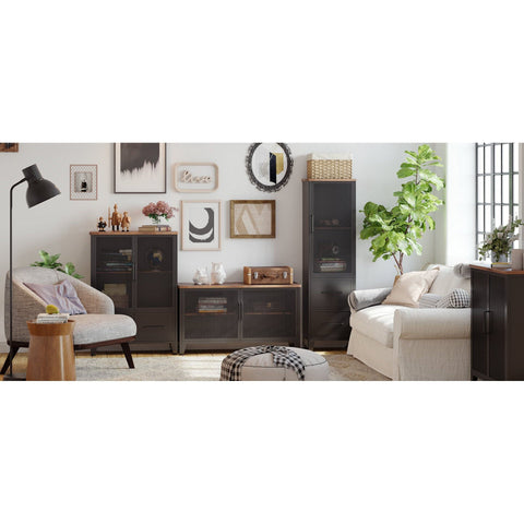 Rootz Bedside Table Floating Black - Bedside Table Wood - Floating Bedside Tables