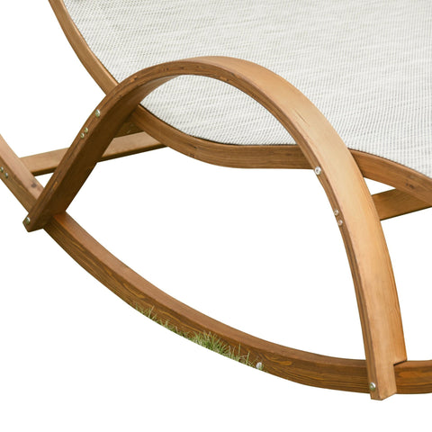 Rootz Rocking chair - Relax chair - Roof Larch - Larch wood - Grey/White - 190 x 135 x 185 cm