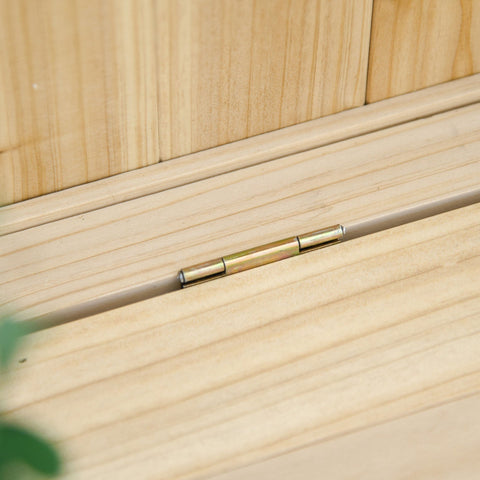 Rootz Garden Bench - Box Bench - Storage Space - 2-Seater Bench - Natural - 115 x 45 x 75 cm