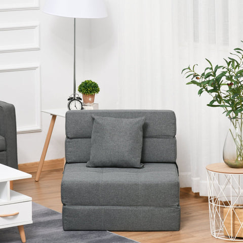 Rootz Sofa Bed - Armchair - Single Sofa Bed - Gray - 70 x 70 x 61 cm