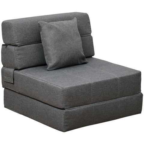 Rootz Sofa Bed - Armchair - Single Sofa Bed - Gray - 70 x 70 x 61 cm