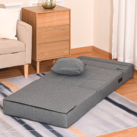 Rootz Sofa Bed - Armchair - Single Sofa Bed - Gray - 70 x 70 x 61 cm