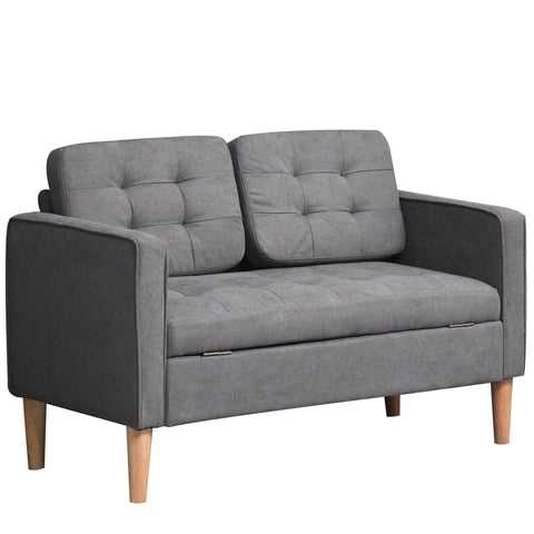 Rootz Sofa - 2-seater - Double Sofa Bed - Gray - 111 x 62 x 78 cm