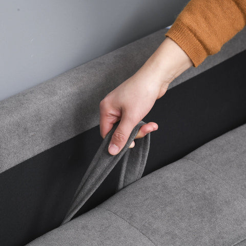 Rootz Sofa - 2-seater - Double Sofa Bed - Gray - 111 x 62 x 78 cm