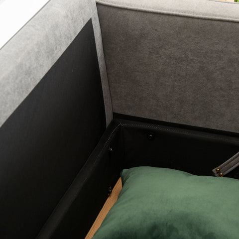 Rootz Sofa - 3-seater - Double Sofa Bed - Gray - 166.5 x 62 x 82 cm