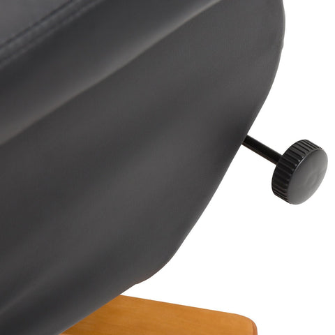 Rootz Relax chair - Footrest - Footstool - Artificial leather - Solid Wood - Reclining function - 80 x 86 x 99 cm - Black