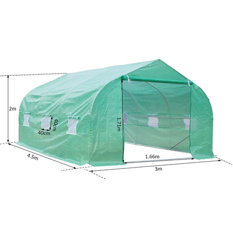 Rootz Foil Greenhouse - Green - Iron, Pe - 177.16 cm x 118.11 cm x 78.74 cm