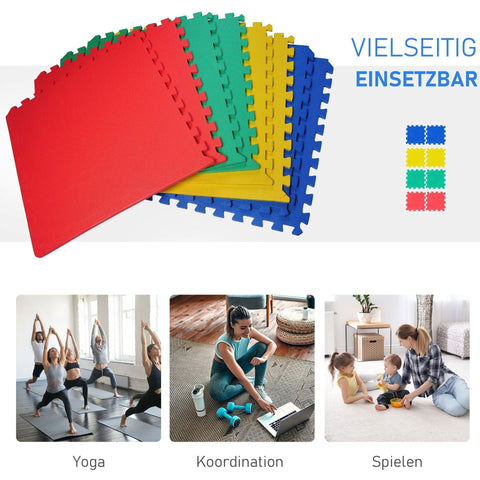 Rootz Spielmatte – Grün, Blau, Gelb – Schaumstoff – 23,62 cm x 23,62 cm x 0,47 cm