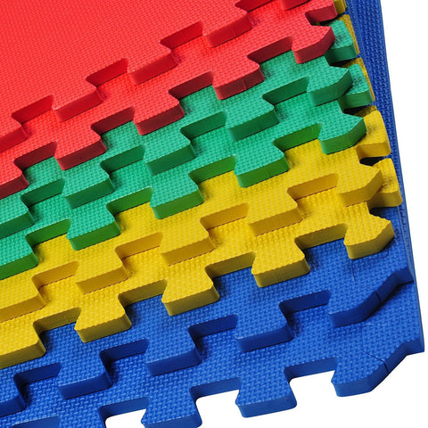 Rootz Spielmatte – Grün, Blau, Gelb – Schaumstoff – 23,62 cm x 23,62 cm x 0,47 cm