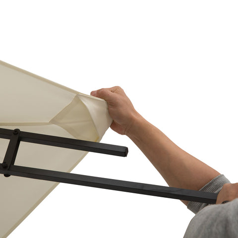 Rootz Replacement Roof for Metal Garden Gazebo - Cream - Polyester - 118.11 cm x 157.48 cm x cm