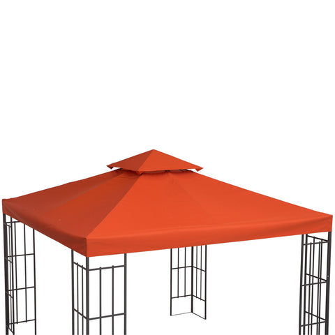 Rootz Replacement Roof for Metal Garden Pavilion - Terra - Polyester - 118.11 cm x 118.11 cm x cm