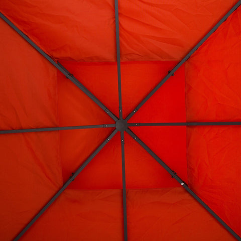 Rootz Replacement Roof for Metal Garden Pavilion - Terra - Polyester - 118.11 cm x 118.11 cm x cm