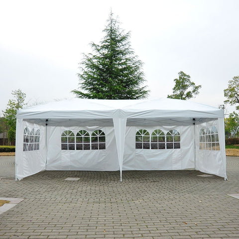 Rootz Folding Pavilion Party Tent - Wit - Staal, Stof - 232,68 cm x 116,93 cm x 100,39 cm