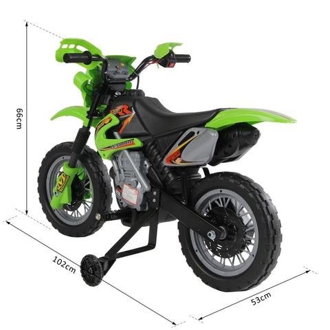 Rootz Kinder-Elektromotorrad – Grün, Schwarz – PP – 40,16 cm x 20,87 cm x 25,98 cm