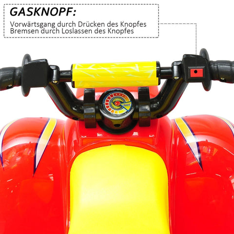 Rootz Elektrische Quad Voor Kinderen - Geel, Rood - PP - 25.59 cm x 16.93 cm x 16.93 cm
