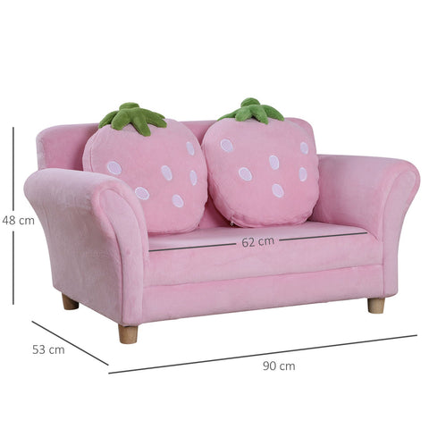 Rootz Children's Bench - Pink, Green - Wood, Foam - 35.43 cm x 20.87 cm x 18.9 cm
