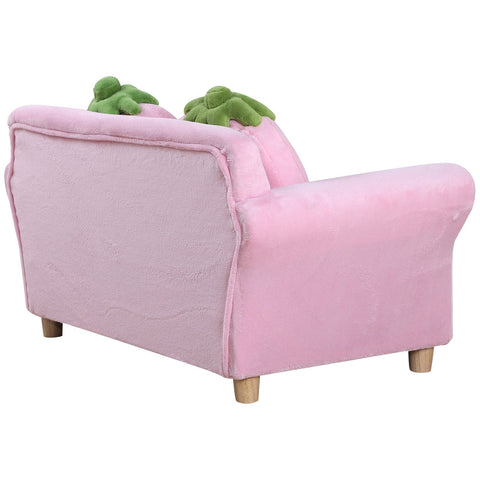 Rootz Children's Bench - Pink, Green - Wood, Foam - 35.43 cm x 20.87 cm x 18.9 cm