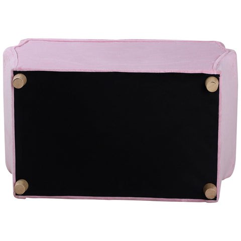 Rootz Children's Bench - Pink, Green - Wood, Foam - 35.43 cm x 20.87 cm x 18.9 cm