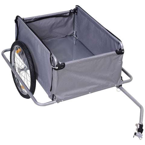 Rootz Bicycle cargo trailer - Gray - Steel, - 55.12 cm x 34.65 cm x 23.62 cm