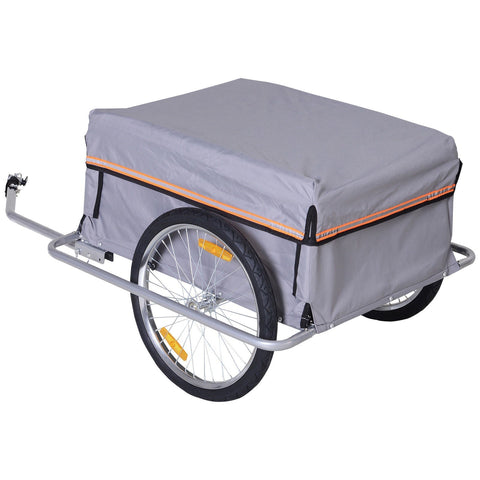 Rootz Bicycle cargo trailer - Gray - Steel, - 55.12 cm x 34.65 cm x 23.62 cm