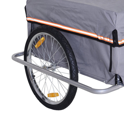 Rootz Bicycle cargo trailer - Gray - Steel, - 55.12 cm x 34.65 cm x 23.62 cm