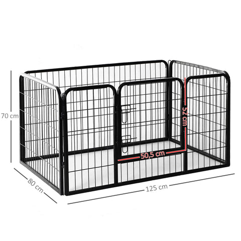 Rootz Outdoor Habitat for Bunnies / Rabbits / Puppies - Black - Steel - cm x 31.5 cm x 27.6 cm