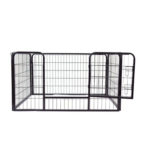 Rootz Outdoor Habitat for Bunnies / Rabbits / Puppies - Black - Steel - cm x 31.5 cm x 27.6 cm